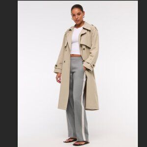 NWT ABERCROMBIE GREY SIDE STRIPE PULL-ON PANTS--WOMEN'S XS